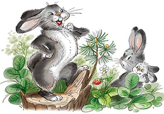 Сказка про храброго зайца